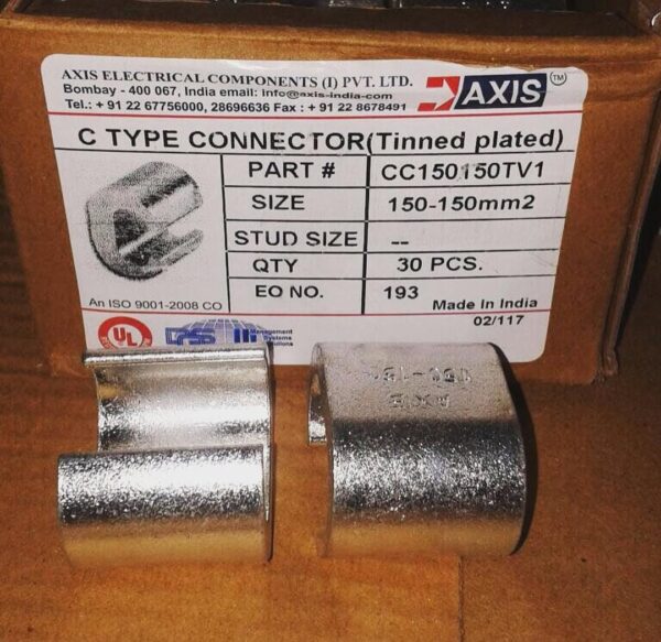 C Clamp atau Klem C 150mm Tembaga Tin Plated Axis Grounding