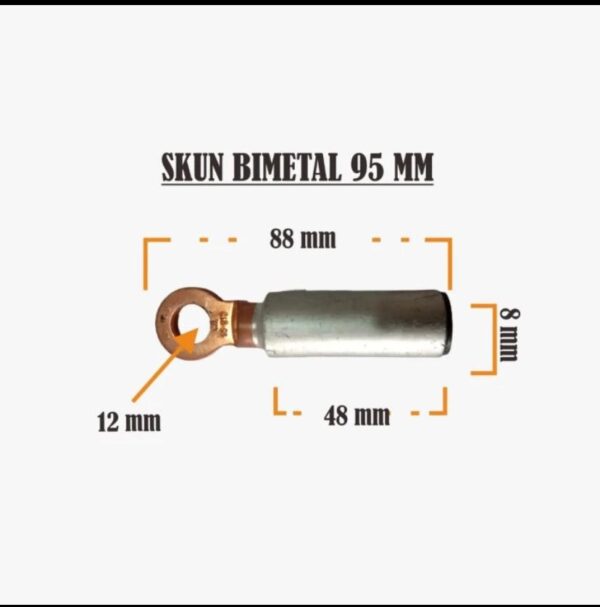 Skun Kabel Bimetal Aluminium Tembaga (Al-Cu) 95mm - Gambar 6