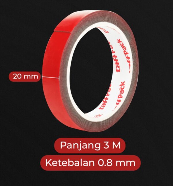 Double Tape Merah – Lakban Dua Sisi Super Lengket (SC-3M) - Gambar 2