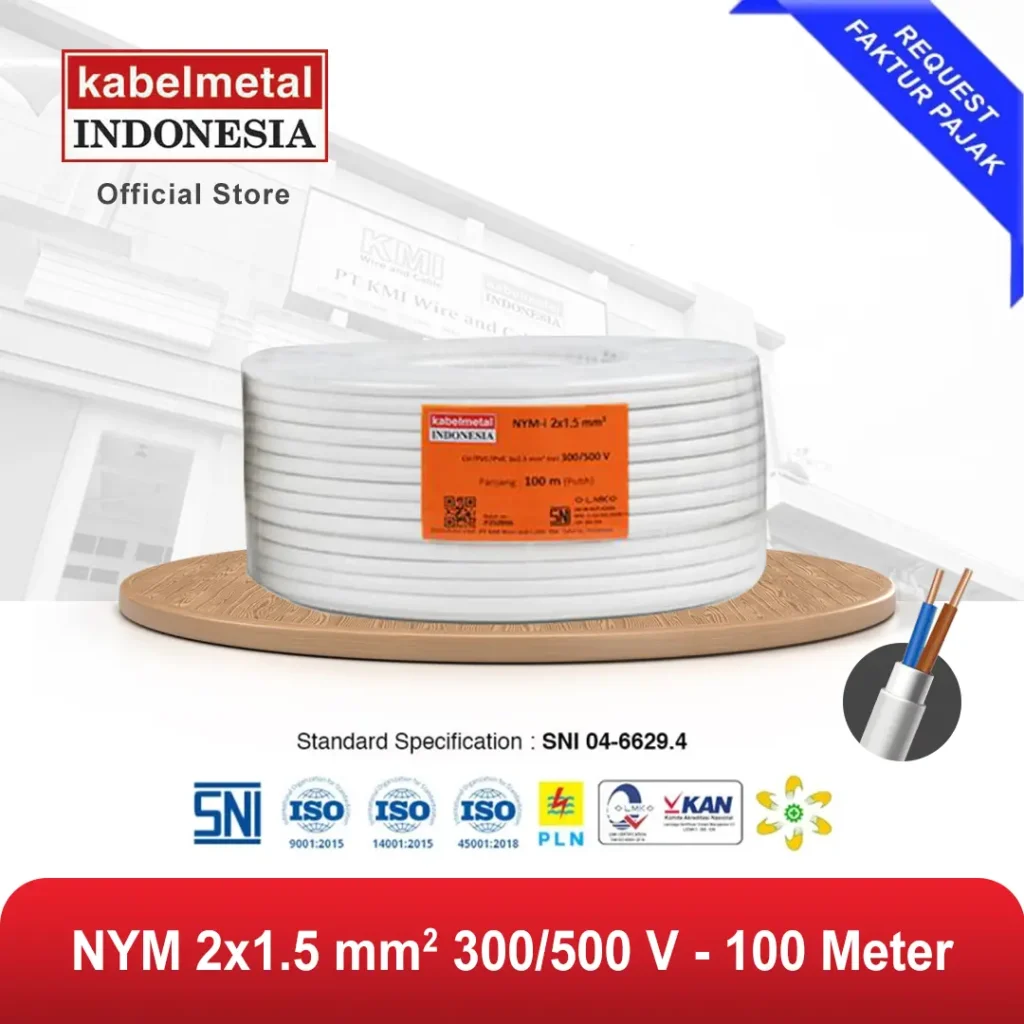 Kabel NYM 2x1.5 mm 100 Meter Kabelmetal