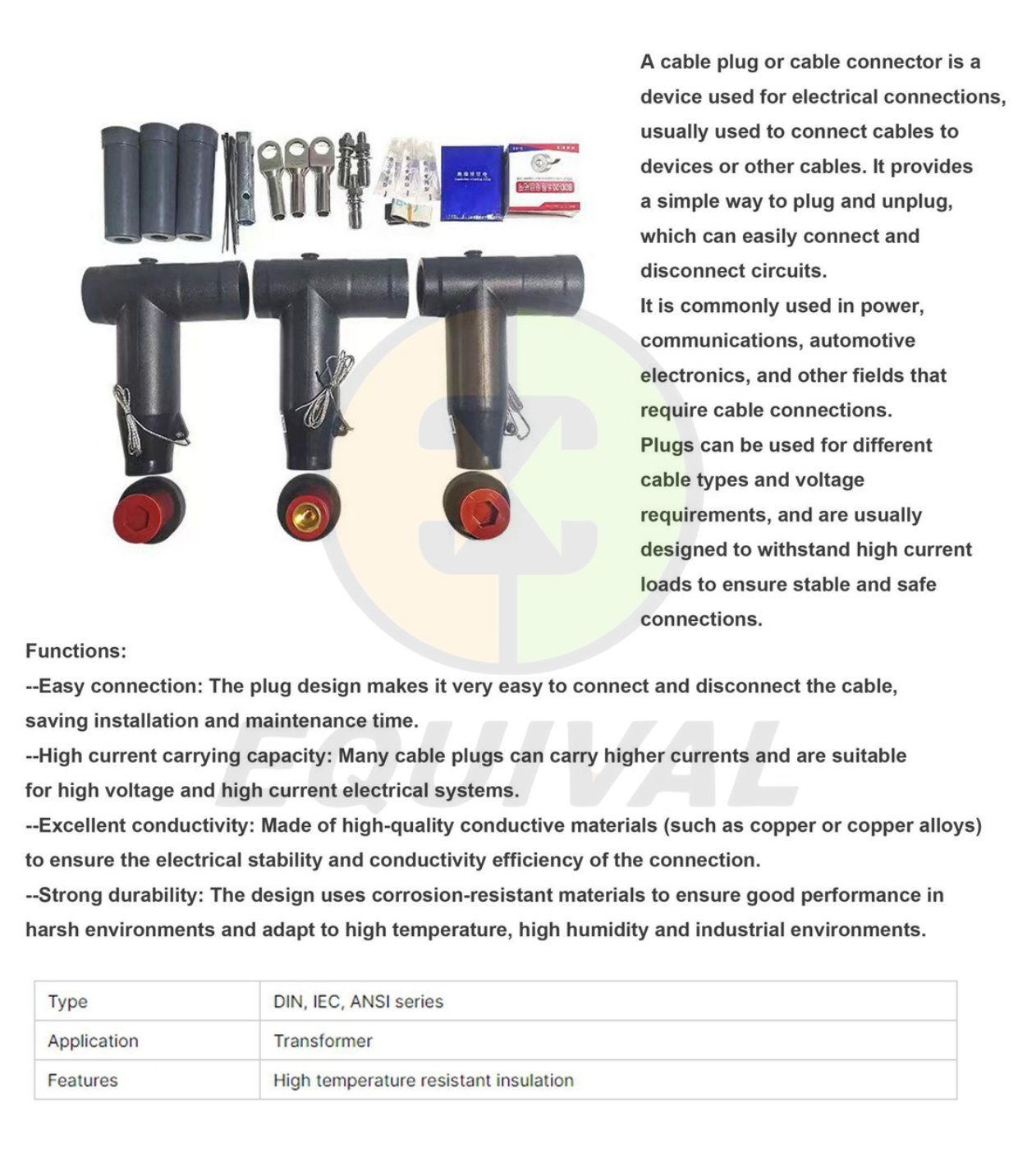 T-Type Front Plug Connector 24kV/600A - Image 4