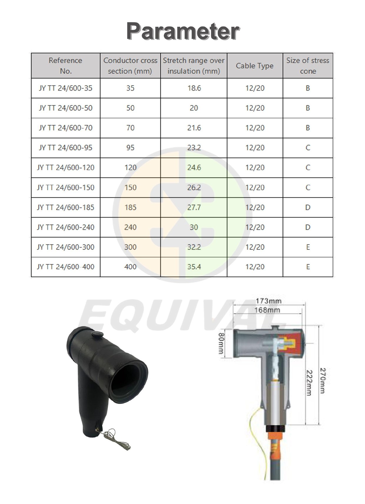 T-Type Front Plug Connector 24kV/600A - Image 5