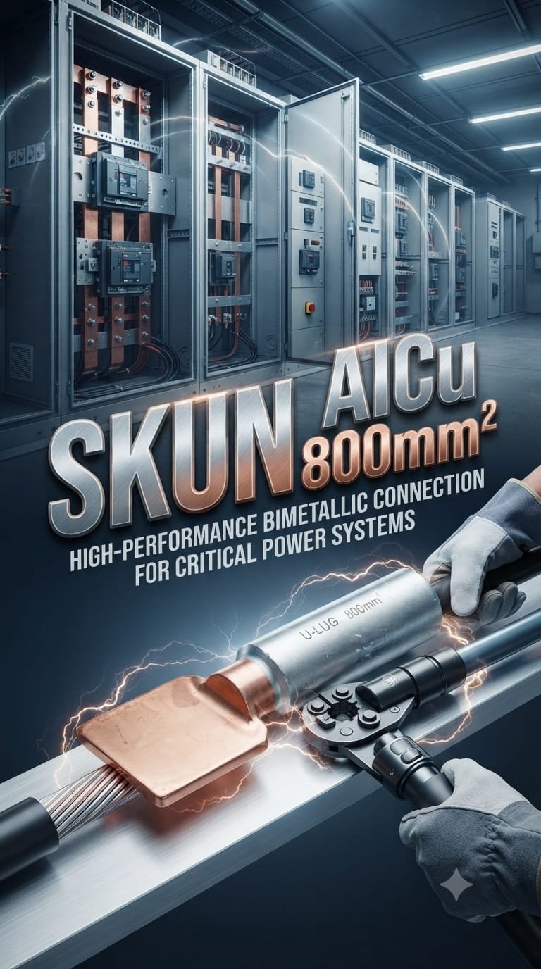 Skun Al/Cu 800 mm² – Bimetallic Cable Lug