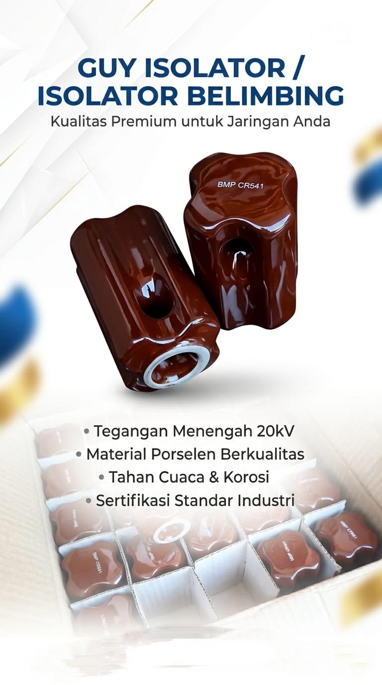 Guy Strain Insulator / Isolator Belimbing (TR & TM)