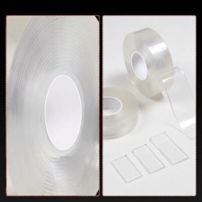 Double Tape Perekat Nano Gel Adhesive Washable Sticker 500x3cm transparent
